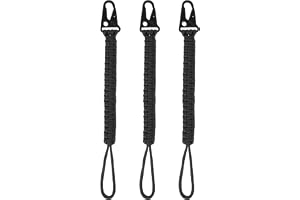 PATIKIL Paracord nyckelring, 3 st överlevnadssnodd med krok lämplig för camping vandring klämma nyckel ryggsäck verktyg utomh