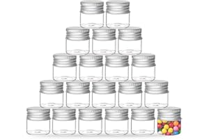 NAAPESI 20 Stück Probe Glasflaschen, Kleine Gläser mit Deckel, Probenflaschen 10ml, Reagenzglas mit Schraubverschluss, Leere Kosmetikbehälter Glas, Für Probenflüssigkeit, Gewürze