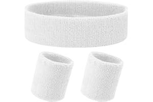 Yolev Set di 3 Fasce Sportive da Uomo e da Donna Braccialetti con Fascia Assorbente per il Sudore per Accessori Sportivi da Corsa Fitness