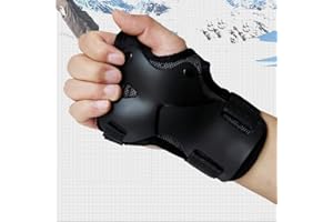 DAZZLEEX 1 par de muñequeras protectoras para patinaje, patinaje sobre ruedas, snowboard y patinaje (M)