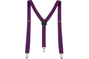 Allegra K Women's Suspenders Metal Clips Adjustable Elastic Band Y Shaped Suspender