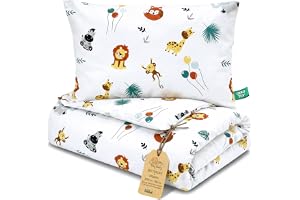 Barntäcke utan överdrag Set 90X120 cm bomull baby täcke med kudde för babysäng spjälsäng barnsäng småbarn filt lätt andas Oek