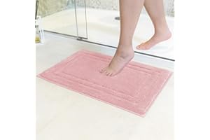‎DECOMIRA Decomira Badematte rutschfest | Als Badteppich Set kombinierbar | WC-Teppich Badezimmer-Teppich Bad-Vorleger waschbar | Duschvorleger waschbar Bad-Garnitur | Rosa - 40x60 cm