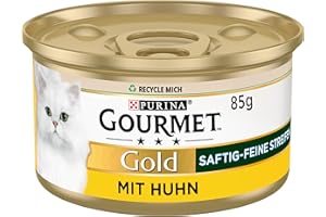 Gourmet Złote, soczyste, delikatne paski z kurczakiem, mokra karma dla kota 12 x 85 g puszka