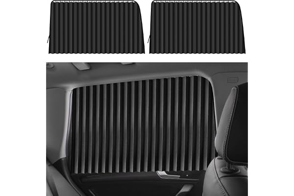 Pare-Soleil Vitre de Voiture – ZATOOTO Parasol pour Vitres latérales(2 Pièce), Rideaux Magnétique pour Bloquer Les Rayons UV et la Chaleur, Noir