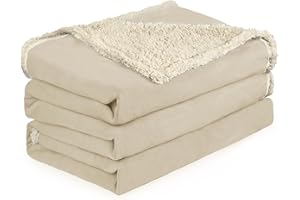 Kritter Planet Koc dla psa, wodoszczelny, nadaje się do prania, koc dzienny, na sofę, fotel samochodowy, kanapę, łóżko, rozmiar XXL, 200 x 230 cm, wielbłądzie/taupe