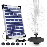 AISITIN 5.5W Solar Springbrunnen Upgraded Solar Teichpumpe mit Solar Panel Eingebaute Batterie Wasserpumpe Solar…