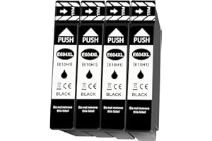 HenceBuy 604 wkład atramentowy czarny XL do Epson 604XL wielopak kompatybilny z Expression Home XP-2200 XP-3205 XP-4200 XP-4205 XP-2205 XP-3200 Workforce WF-2930DWF WF-2935DWF WF-2950DWF WF-2911 0DWF