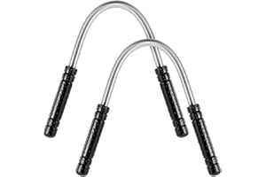 QUEEKAY 2 Pieces Facial Hair Remover Spring Eyebrow Face Epilator Threading Tool Remove Hair from Upper Lip, Chin, Cheeks and Neck for Women Men, Black