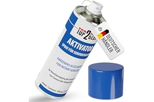 Top2Glue Sekundenkleber Aktivator Spray 200 ml – Turbo Aushärtungsbeschleuniger für Cyanacrylat Klebstoffe – präzises Aerosol für blitzschnelle Verklebungen – sauber, stark, professionell (1 Dose)