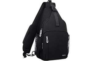 ‎MOSISO MOSISO Sling Rucksack Tasche, Mehrzweck Umhängetasche Reise Wander Tagesrucksack Brusttasche mit Quadratischer Fronttasche & USB Ladeanschluss