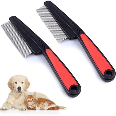 Peigne anti-puces et brosse pour chien - Détecter les puces Peigne anti-puces et brosse pour chien - Détecter les puces