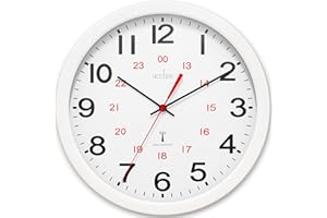 Acctim Wall Clock Radio Controlled 30cm White 74172, 30cm x 30 cm