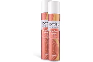 Batist Shampoo Secco Castano Chiaro, 2 x 200 ml, Shampoo a secco ravvivante per capelli perfetti in 3 minuti, senz'acqua e residui, Shampoo secco per ricrescita capelli castano chiaro, Made in Italy