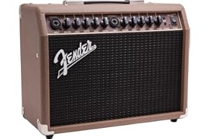 Fender Acoustasonic 40 230 V UK, Amplificateur Combo de 40 W, pour Les Guitares Electro-Acoustiques et Les Micros, Marron/Noir