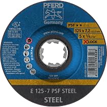 Disques à Lamelles PFERD Polifan Curve - Diamètre 125mm - Pour Soudures Acier/Inox - Lot De 2