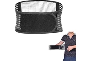 Rakiuty Cinturón de Autocalentantes, Calentador de Espalda, Cinturón Calentador de Invierno, Faja de Calor para Lumbares, Faja Lumbar Caliente para Hombres Mujeres, Negro