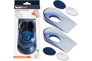 TECNIWORK Talloniera Anti-shock in gel con cuscinetti removibili a densità graduata - 1 paio - Mis. per scarpe 41-46