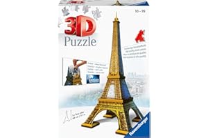 Ravensburger Wieża Eiffela 216 elementów Puzzle 3D Budynki 12556 Dla dzieci i dorosłych. Technologia Easy Click - każdy element pasuje idealnie
