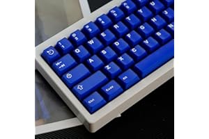 ‎SUMGSN 114 Tasten Double Shot Tastenkappen Cherry Profil Blau Tastenkappen Set für 61/87/104/108 Cherry Mx Switches mechanische Tastatur