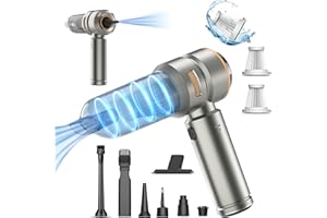 Dnoyevvs Aspirador de Mano, 20000PA Aspirador Coche Potente, 4 en 1 Mini Aspiradora de Mano Sin Cable con Accesorios, Aspiradora De Coche Portátil para Coche, Hogar, Oficina, Verde (A)