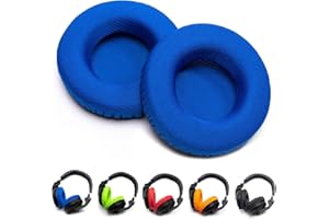Voarmaks Stylish Color Options Dj Work Ear Pads Foam Cushion Compatible with Pioneer Hdj-X5 X5bt Hdj-X7 X7bt Hdj-X10 Dj Headset Headphone (BluePolyester Ear Pads L,R)