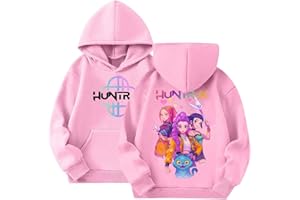 Générique Sweats à Capuche Kpop Demons Hunters Merch pour Fille Imprimés Huntrix Huntr/X Rumi Mira Zoey Pull à Manches Longues Kpop Witch Hauts Décontractés Hoodie Mode Filles Mignon