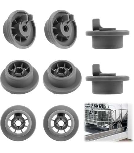 DL-pro 4 rotelle inferiori per Bosch Siemens 00611475 611475, rotella per cestello inferiore, per Super Silence AquaStar extra classe iQ100 iQ300 iQ500 iQ700 lavastoviglie grigio