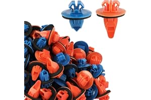 AUTOKAY New 100x Orange Blue Clips for 4Runner Tacoma Trim Moulding 75395-35070 75396-35020