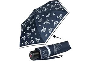 Knirps 4Kids Kinder-Taschenschirm reflective mit Reflexborte und reflektierenden Dinos - All Around