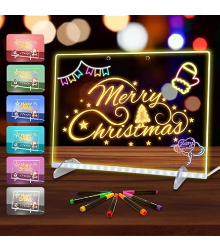 Tableau À Lettres Lumineux,Calendrier Effaçable À Sec Transparent Avec Lumière | Tableau Blanc