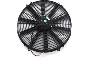 AQXREIGHT Universeller Schlanker Elektrischer Kühlerlüfter, Hohe Leistung, 24 V, 120 W, 16 Zoll, Ideal für PKW, LKW, Wohnmobil