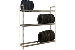 Simon Rack Étagère á pneus, 21 pneus, 2000x1500x450 mm, Porte-Pneu en Métal, Charge jusqu'à 120 kg, Galvanisé - Simonauto