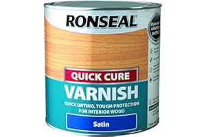 Ronseal Quick Cure Interior Varnish Satin Walnut 750ml
