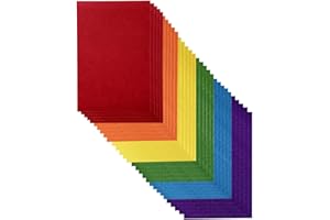 KLETTEREI 30 Stück Bastelfilz Set A4 Größe (20x30cm) - 6 Regenbogenfarben Filzplatten, 1mm Stärke - Für DIY, Weihnachtsbasteln, Weihnachtsdekoration, Weihnachtskarten, Kindergeburtstag & Handarbeit