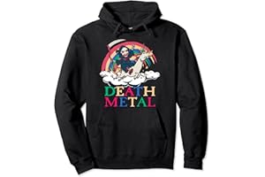 DEATH METAL I HEAVY METAL MÚSICA I MUJERES HOMBRES Death Metal Unicornio I Retro Unicorn Metal I Death Metal Sudadera con Capucha