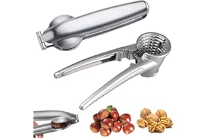 Casse Noix+Pince à châtaigne, Châtaigne Clip, Casse Noisette, Noix Pinces, Pince à Noix en Métal, Clip Noix, Pince Casse Noix, Noyer Outil Ouvreur, pour Aux Noix, Noisettes, Amandes ou Autres Écrous
