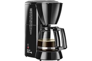 Melitta Single5 – mały przelewowy ekspres do kawy – ze szklanym dzbankiem – blokada kapania – 5 filiżanek – czarny (M720BK)