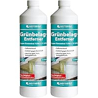 2 St. HOTREGA Grünbelagentferner Super Konzentrat 1L - Säure- und chlorfreie Rezeptur
