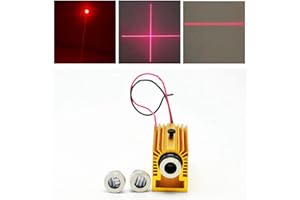SUNSHINE-ELECTRONICS 3in1 Dot/Line/Cross 650nm 200mW Red Laser Diodenmodul 5V w 12mm Heatsink/Halter