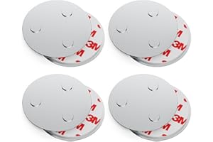 conecto, Support magnétique, Fixation magnétique, universellement utilisable, magnétique et avec Trou de Forage, adapté aux détecteurs de fumée, 60 mm, Lot de 4