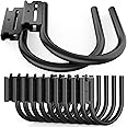 POROHOM 10PCS 1/2" Diameter Solid Steel Heavy Duty E Track J Hooks，Large Steel 5" J Hook E Track Accessories for Enclosed Trailer,Workshop & Garage,Maximum Load 1400 Pounds(Black)