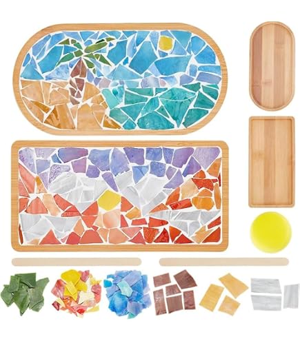 Mosaïques OK 41897 - Sachet De 24 Pièces, Couleurs Assorties - Jeu Créatif Pour Enfants, éveil Sensoriel - 10