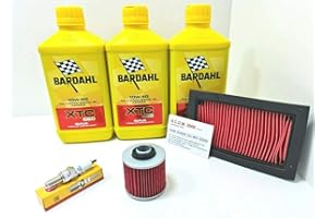 AER MOTO SPARE PARTS KIT TAGLIANDO BARDAHL XTC C60 10W50 YAMAHA XT 660 R X XTX MT03 660 OLIO FILTRO OLIO ARIA CANDELE
