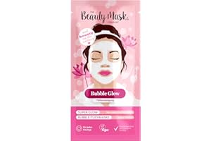 ‎THE BEAUTY MASK COMPANY The Beauty Mask Company Crazy Cactus Bubble Mask, 1 Sachets, Reinigungs-Tuchmaske mit Kaktus-, Wasserlilienextrakt & Hyaluron, Hautpflege für jeden Hauttyp, vegan