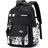 Tanou Teenage Boy Backpack, Graffiti Print School Backpacks | 10-18 Years, Kids Large Casual Backpack for Institute Waterproo