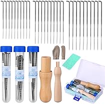 60 Aiguilles à Feutrer Pour Feutrage à Sec - Kit Aiguilles à Feutrer 3 Tailles (Grosses/Moyennes