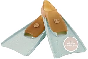 HEVEA Plastic Free Flippers for Kids - Floating Kids Fins for Snorkeling - Comfortable, Durable Danish Design with Easy Wear - Made from Upcycled Natural Rubber
