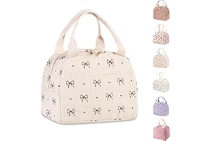 BINOSTER Lunch Bags for Women Insulated Cooler Lunch Bag Adults Kids Packed Lunch Box Tote Bag Cute Girls Ladies Lunch Bags for Work School Picnic Travel Beach Gifts for Women Her Wife Preppy Stuff
