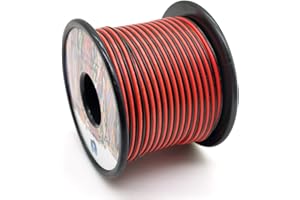 HAERKN Filo 0,35mm² 22AWG Cavo Elettrico 2x30 metri tensione da 12 V a 300 V filo di rame stagnato a più fili può essere utilizzato per striscia luminosa a LED lampada a LED